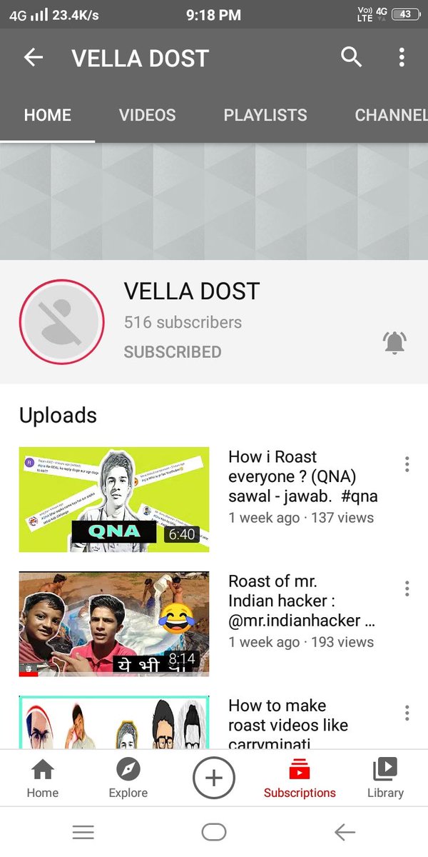 VellaDost's tweet photo. @YouTubeIndia  @YouTube 
@YouTubeCreators  my channel has been hack now please halp me 
link 👇👇👇
https://t.co/kTjUgFk6B3 https://t.co/WI0de6XXK4