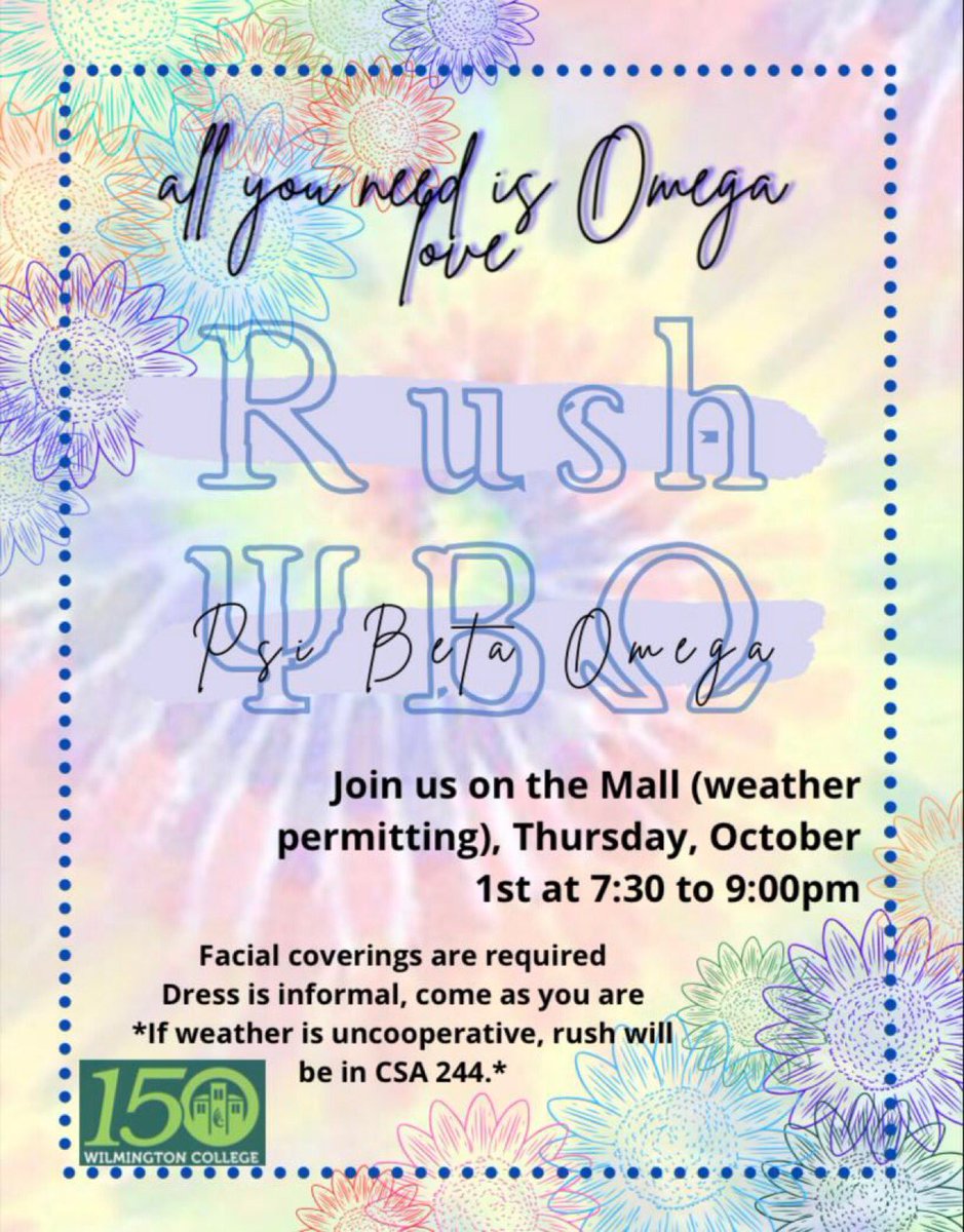 psibetaomega's tweet photo. Come meet our family tomorrow evening at 7:30pm on the mall near Herman court!!! Dress is informal, we want you to come as you are! Please wear a mask during the event! Pizza, wings, and snacks will be provided!! 💙 https://t.co/gnQe57n1rA