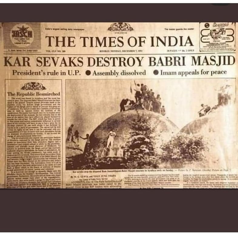 Rafeez_mohammed's tweet photo. Tum adaalaton se baithkar chutkule likho hum sadkon deewaron pe insaaf likhenge....
Sab yaad rakha jayega sab kuch yaad rakha jayega ...

#babridemolitioncase 
#babriverdict https://t.co/Elefy9UsZB