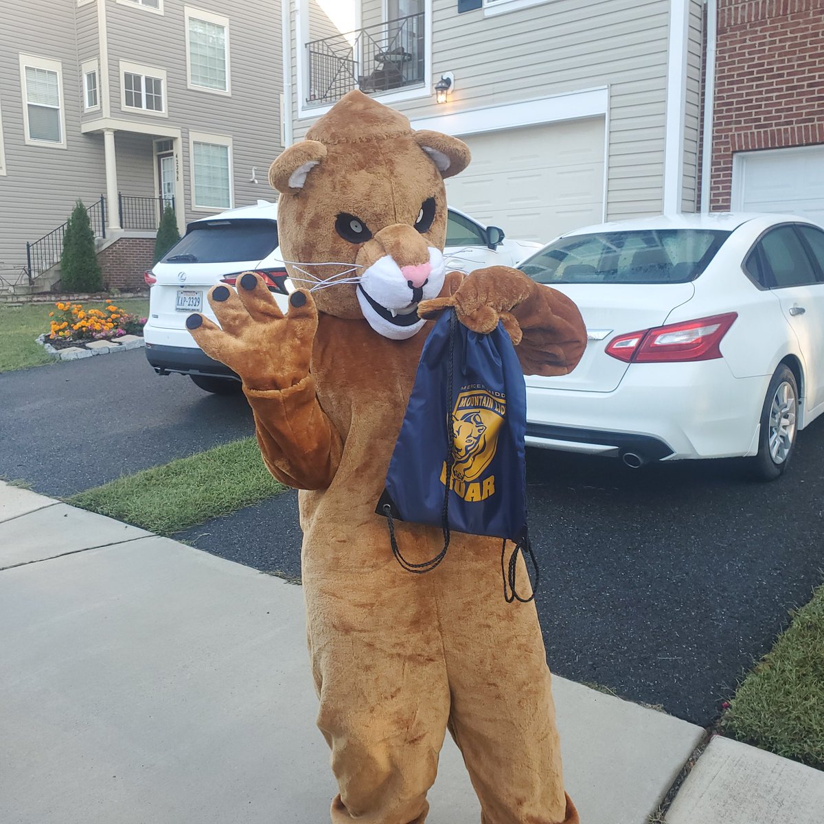 LCPS_Mercer's tweet photo. Surprising our ROAR students today with Marty and a little swag bag! Congratulation to each of our  September ROAR students! #ROARasONE https://t.co/NIoK2Iofw0
