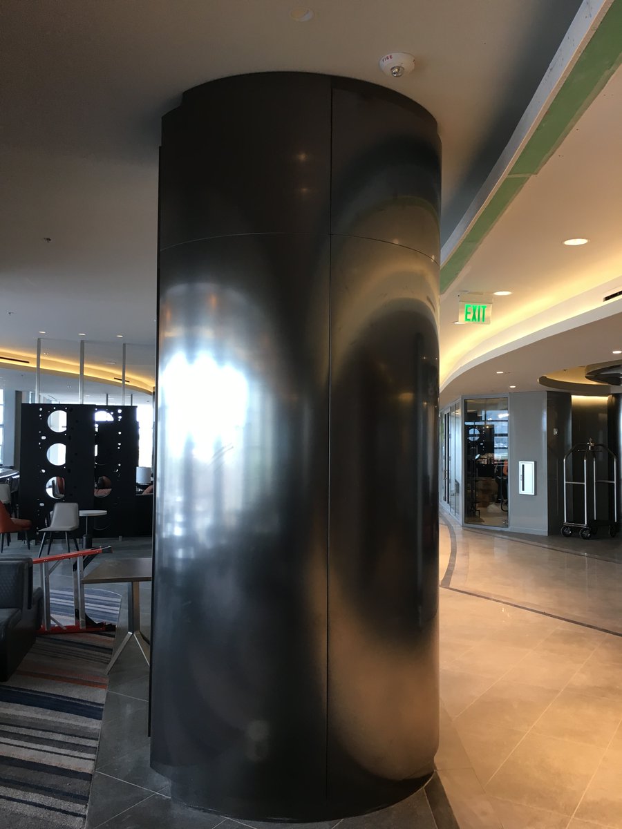 AlleghenyMllwrk's tweet photo. Check out this upscale hotel design in Daytona, Florida! We had a great time alongside the other construction companies working on the @OneDaytona project. 
#commercialdesign #architecturalwoodwork #metals #stone #glass #construction #contractor  #hotel #Daytona #TeamAllegheny https://t.co/IGjpB6l3K3