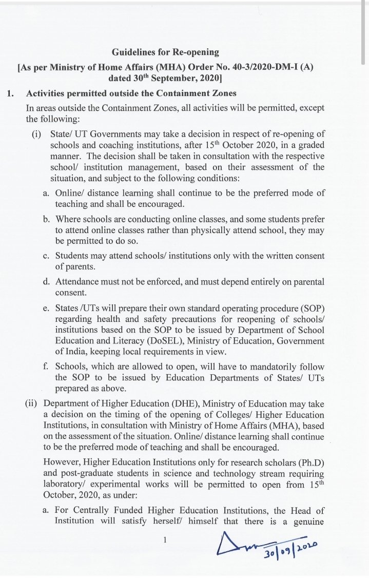 SmritiM43750973's tweet image. Unlock 5 guidelines are specially for students.
 #Unlock5
#reopencollege #ReopenUniversitiesForAllStudents 
#ReopeningSchools 
#reopen
 guidelines realised by government
👇👇👇