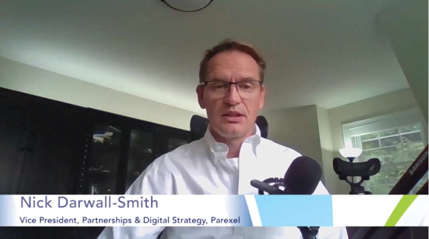 MassBio's tweet image. To close out the day, we hear from Nick Darwall-Smith, @Parexel for a glimpse into what #ClinicalTrials of the future will look like #DH2020