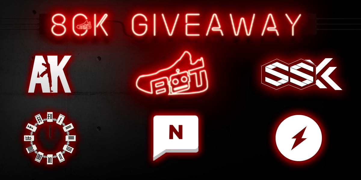 Thanks to ALL our supporters over the years we've hit 80K FOLLOWERS 🔥

That's why we've teamed up with some of the BEST companies bring you amazing gifts! 

🔁RT TO JOIN 

6 WINNERS - Prizes from⬇️

<a href="/notify/">Notify</a>
<a href="/AMNotify/">AMNotify</a>
<a href="/Ecnarudne1/">Endurance</a>
<a href="/akchefs/">AK Chefs</a>
<a href="/SneakerSquadX/">Sneaker Squad X</a>
@NSB_Bot