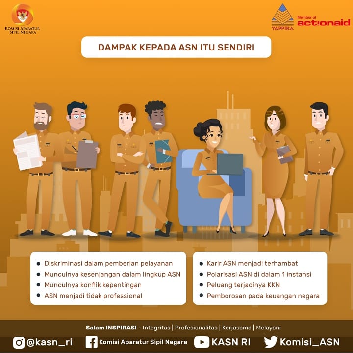KASN_RI's tweet photo. #SobatKASN sebagai pelayan masyarakat, Aparatur Sipil Negara (ASN) wajib menjaga netralitasnya. Mari simak dampak bila ASN tidak netral berikut ini
#salaminspirasi
#asnnetral
#asnnetralbirokrasikuatdanmandiri
#reformasibirokrasi https://t.co/dN4n1b7b9q