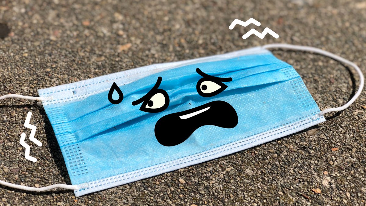 MySFPUC's tweet photo. When you are done using your disposable masks and gloves, please make sure to toss them in the trash. They don't belong on our shared streets and sidewalks. Don't be that person! https://t.co/igcVVfQY8P