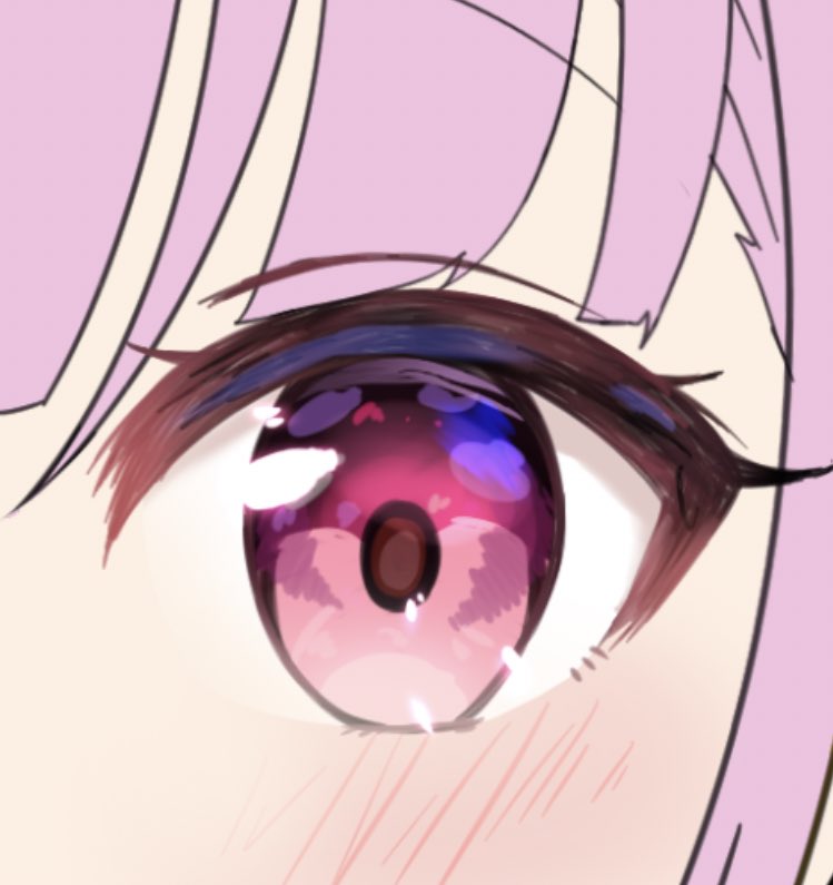 理想イラストレーターさんの目の塗りを全力で真似にいった ナニッタのイラスト 理想イラストレーターさんの目の塗りを全力で真似にいった ナニッタのイラスト