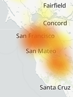 arcsource's tweet photo. FYI we've seen significant ISP outages in the SF Bay Area this week and last. Today most of our customers with Comcast failed over to their backup connections. Hold time for Comcast support is 90min. Outages also with PAXIO and AT&amp;T 🙃 #comcastoutage #downdetector #outagemap https://t.co/EP42slZOou