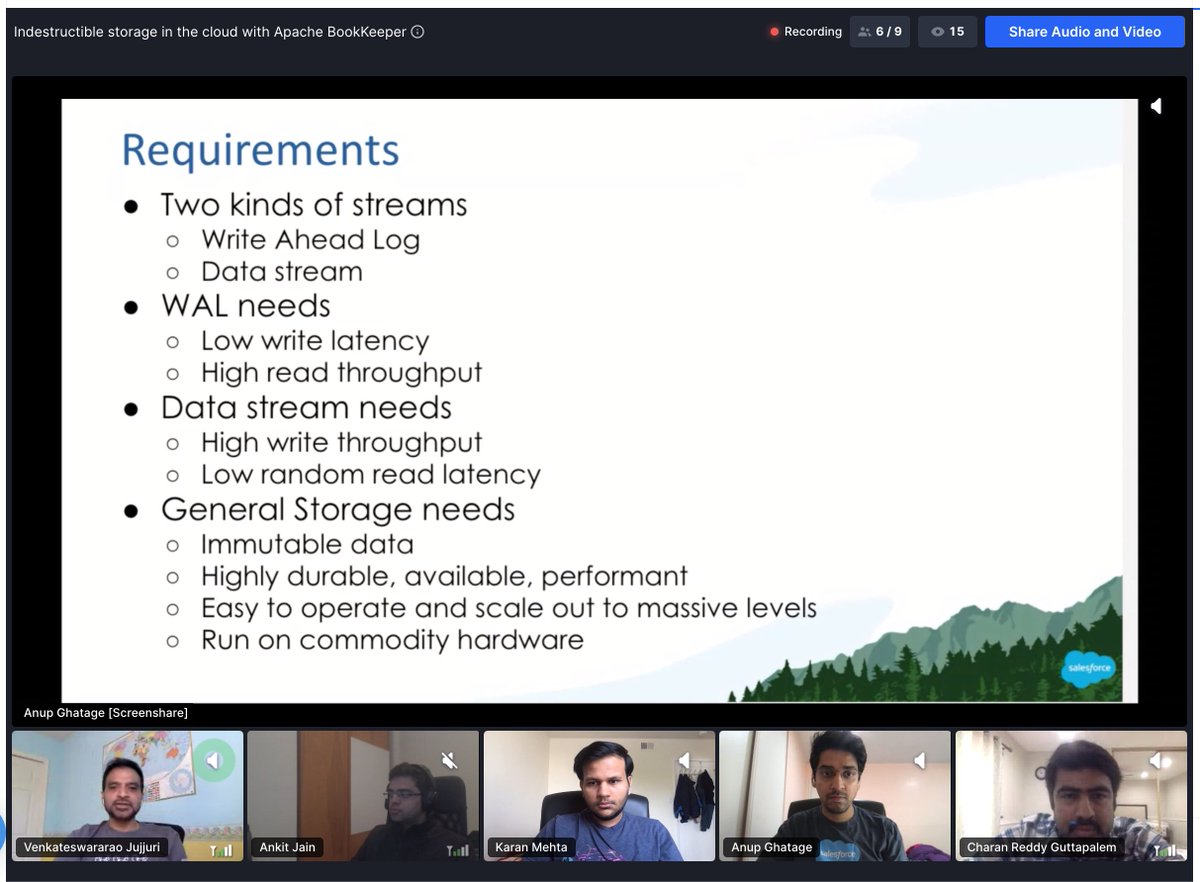 Excited to see the bookkeeper team in <a href="/SalesforceEng/">@SalesforceEng</a> presenting in #ApacheCon talking about their story running <a href="/asfbookkeeper/">Apache BookKeeper</a> in the cloud for building their transactional store. Watch it live at app.hopin.to/events/apachec…