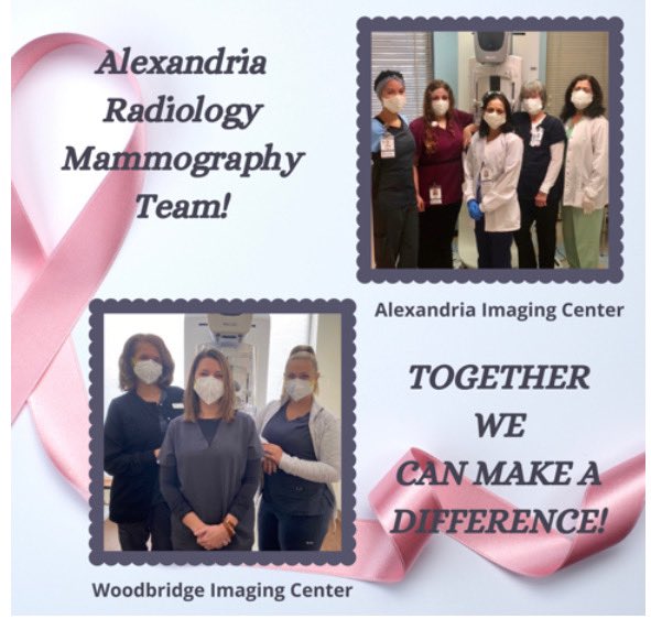 October is Breast Cancer Awareness Month….. TOGETHER WE CAN MAKE A DIFFERENCE! #mammography #AAR #BreastCancerAwarenessMonth