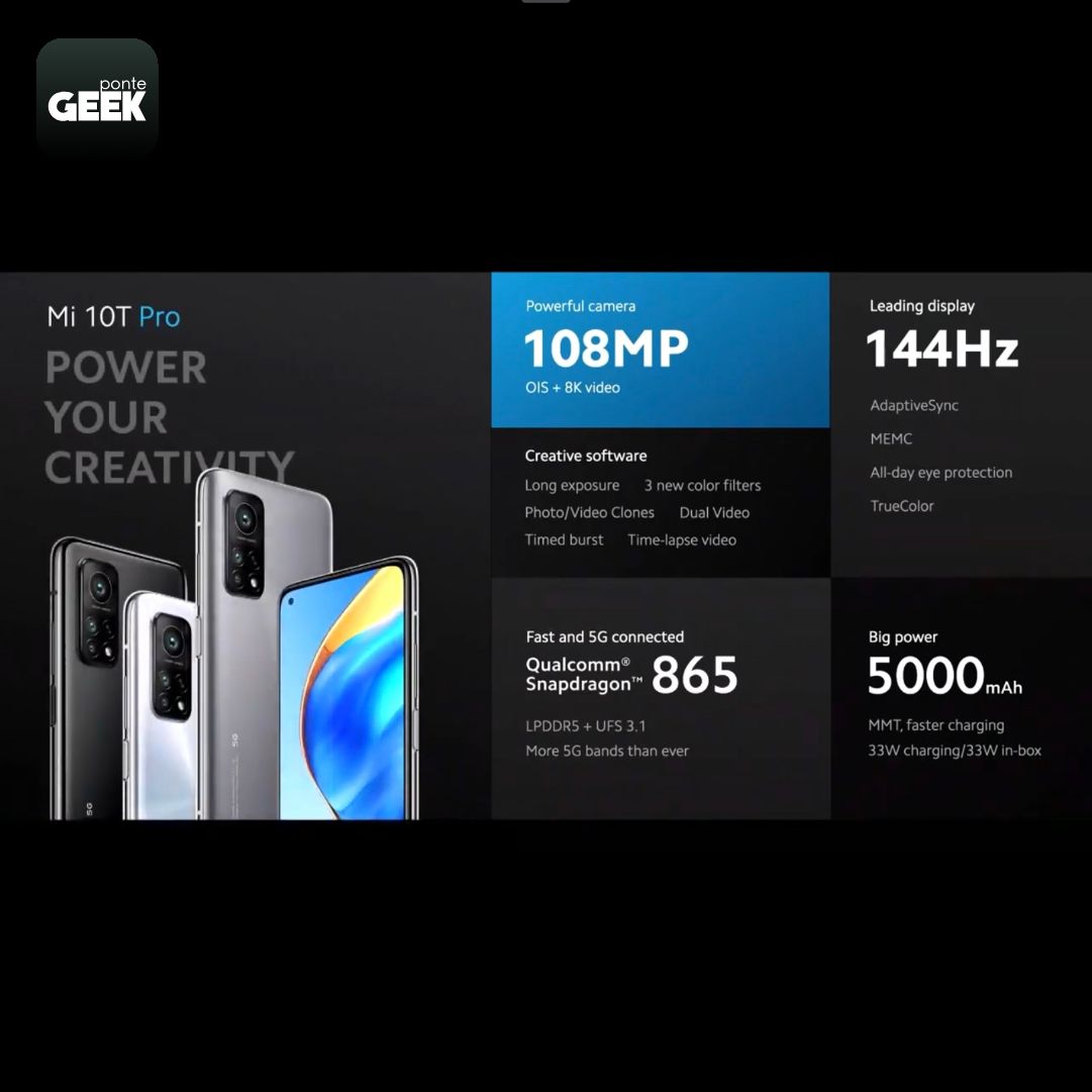 pontegeekcorp's tweet photo. Xiaomi lanza en su décimo aniversario su Mi 10T Series, en su presentación pudimos ver el Mi 10T, Mi 10T PRO, Mi 10T Lite y el Mi Watch, donde la marca destacó que son una compañía de mucha innovación y tecnología, con precios honestos #pontegeek https://t.co/ATPnKii6Cx