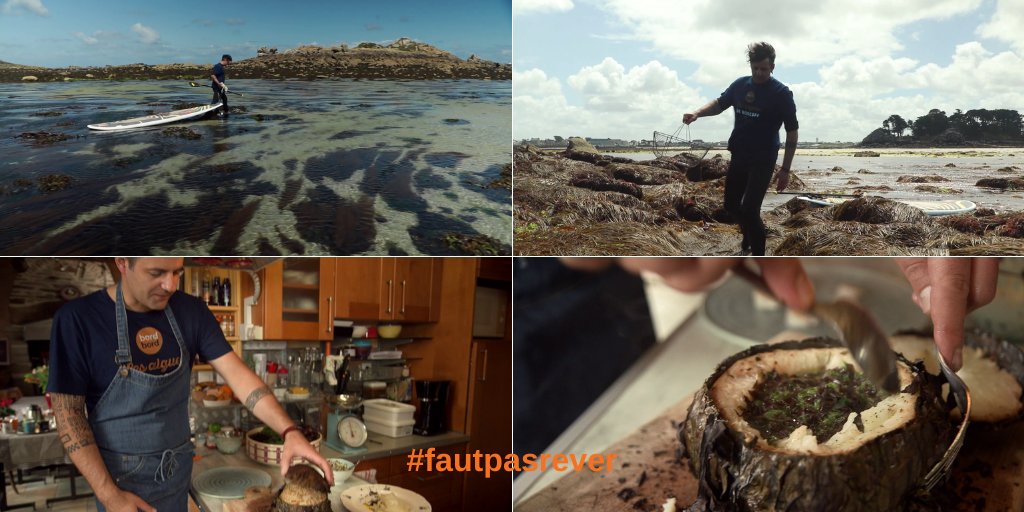A #Roscoff, Hugo Morel, cuisinier, a une passion, les algues. Il les cueille et les accommode à sa sauce. Il a publié un livre de recettes uniquement à base d'algues. balen.fr/en-cuisine/liv…
