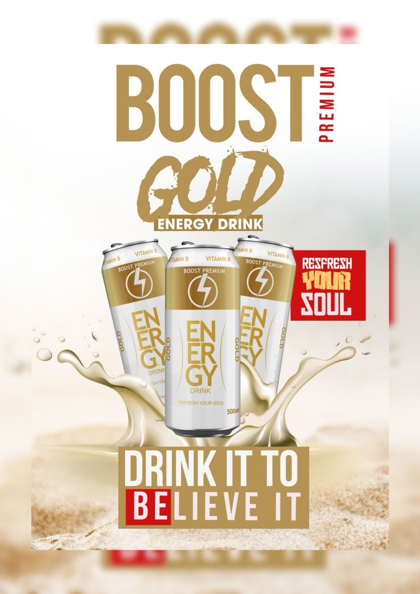 DrinkBoost's tweet photo. Boost-Premium gold energy drink https://t.co/s1ZpYY36Pp