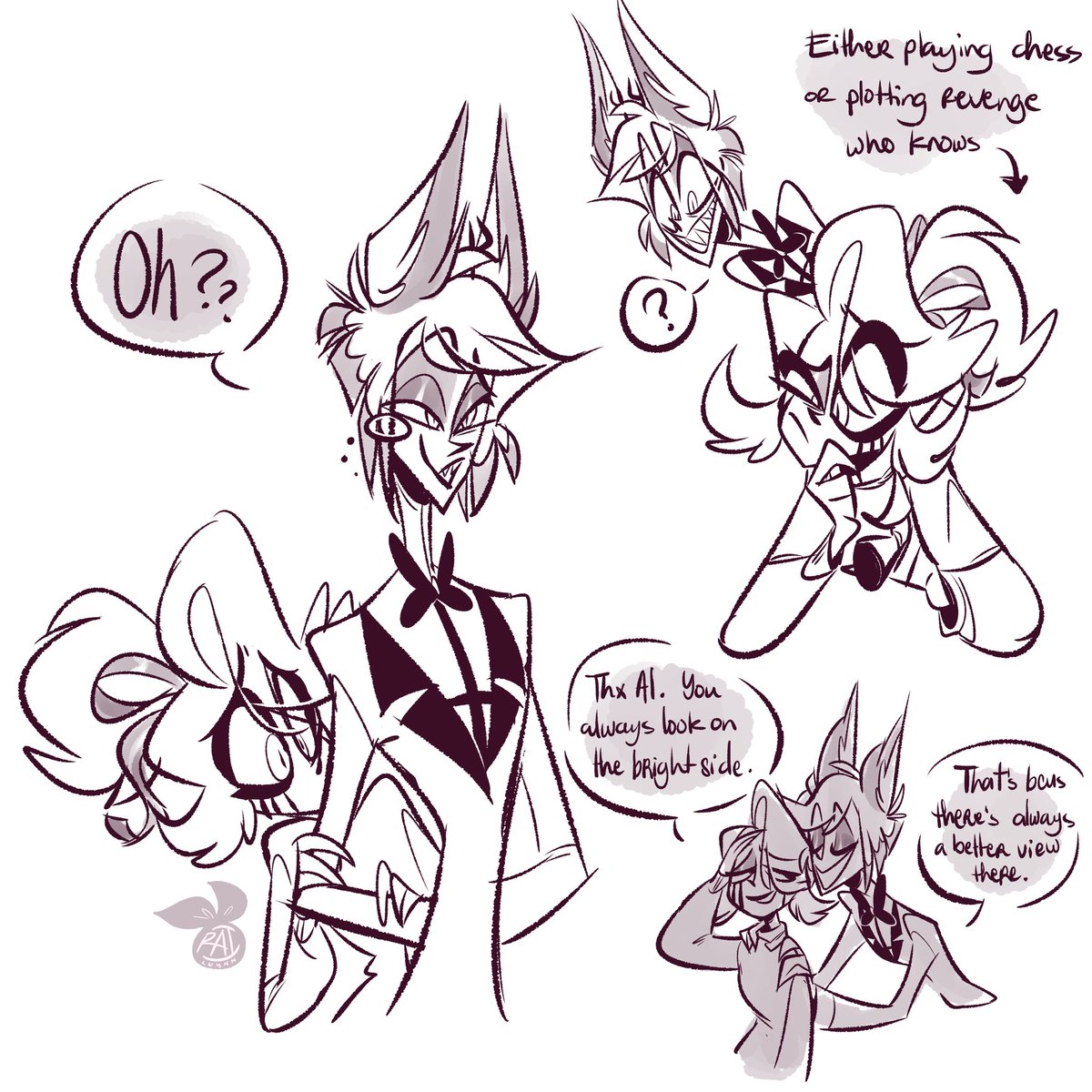 So before huskerdust had consumed my entire being, I used to draw OCxAl shit :DD
It's been so long since I've drawn these two again and I missed them so much hhhhh
#HazbinHotel #HHOC #HazbinHotelAlastor