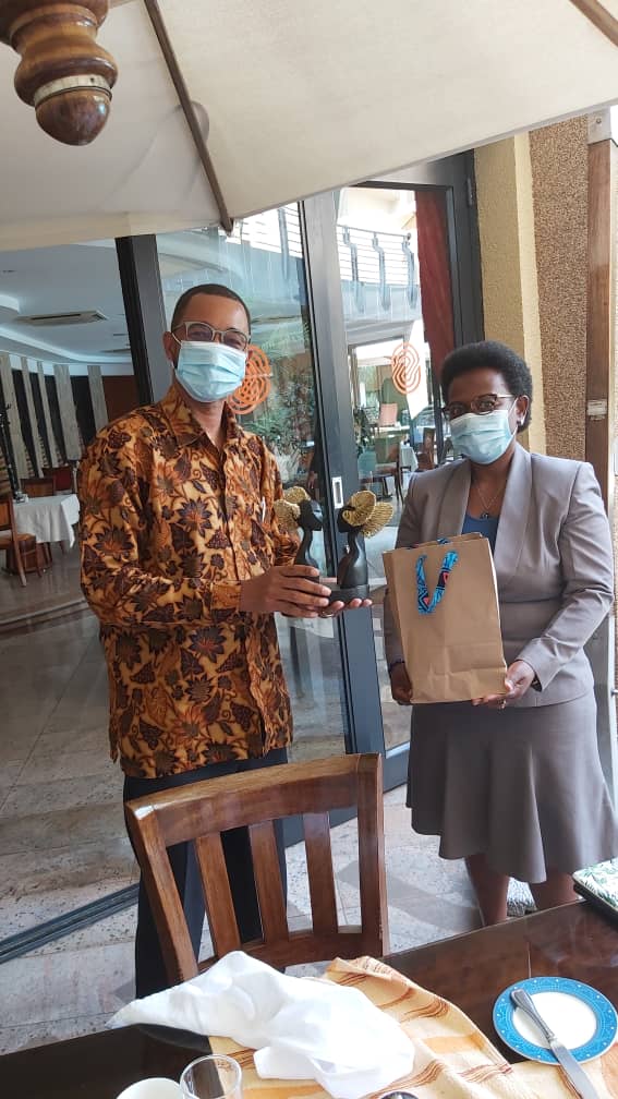 This afternoon, New Faces New Voices Rwanda Board had a farewell lunch with Mr. <a href="/sarodriques/">Stephen 'Ngenzi' Rodriques</a> , thank you for your support to continue the economic empowerment of Women in Rwanda <a href="/UNDP_Rwanda/">UNDP Rwanda</a>