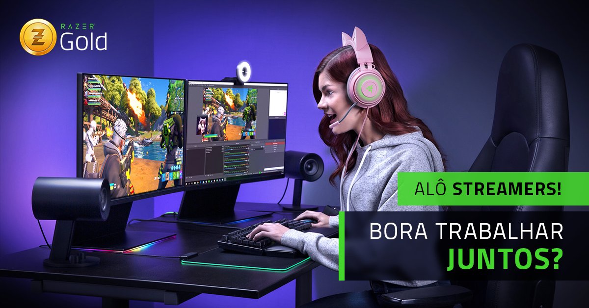 RazerGoldBrasil's tweet photo. ⚠ESTAMOS BUSCANDO STREAMERS PARCEIROS⚠

Acha que seu canal tem tudo a ver com #RAZERGold? 
Nos conte um pouco mais sobre seu trabalho e bora crescer juntos! 🤩
👉https://t.co/pHgH5ZlpPK

Não faz stream??
Marque seu streamer favorito que vai dropar #GOLDZIN nas LIVES💚✨ https://t.co/iG9KEvF79E