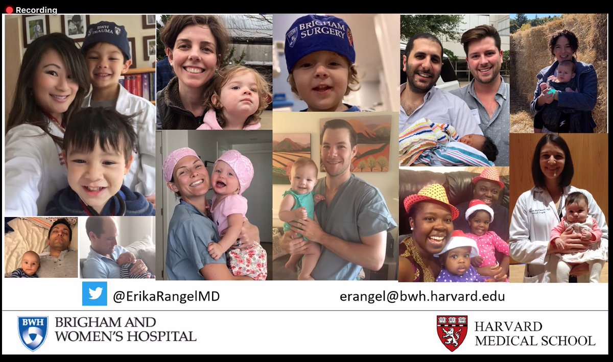 .@ErikaRangelMD powerful and inspirational as always, sharing her experiences and advice on #surgparenting to our @BWHSurgery residents this morning. A true advocate and fighter for change for resident parents (but also just ALL residents) every day 💪🏽 #BeBrighamTrained