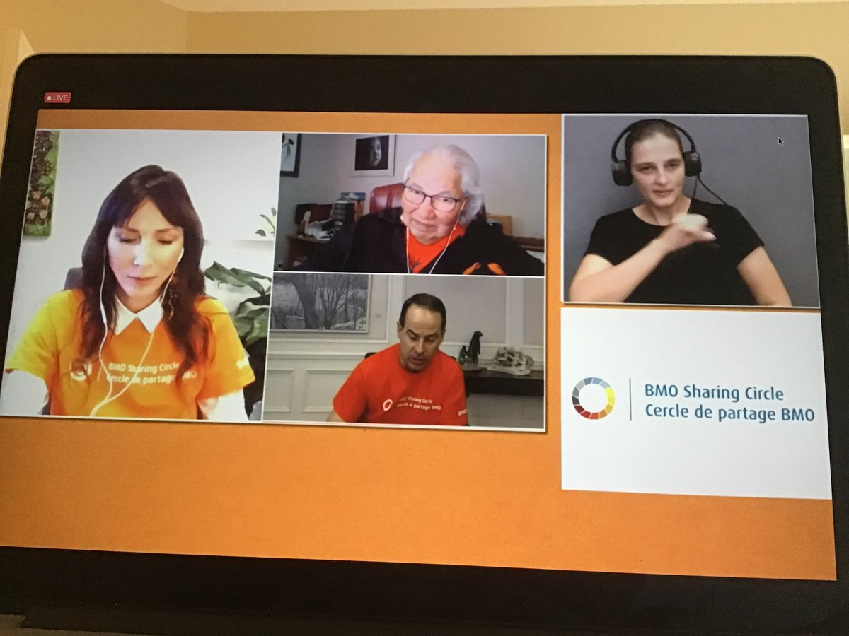 Metis_Megan's tweet photo. @SenSincmurr  has kind and grounding ways of teaching. Miigwetch for sharing your knowledge and experiences with us at BMO on #OrangeShirtDay. https://t.co/Dy9znOwsvj