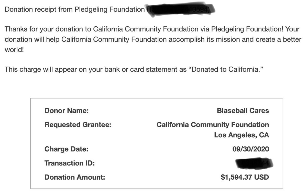 Hey! We know it’s siesta, but we’ve got some exciting news....

We’ve made our first big donation to the California Community Foundation! We’ve already donated over $2,000 USD to charity, and more will be on the way 🙂