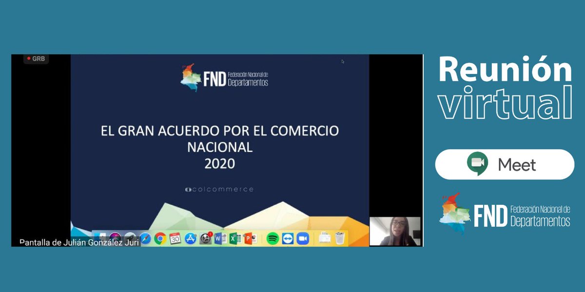 Cada vez son más los aliados estratégicos que se suman al #GranAcuerdoPorElComercioNacional. Hoy el equipo técnico de la <a href="/FNDCol/">FND - Federación Nacional de Departamentos</a> socializó a los gerentes de las #RAP, la estrategia que le apuesta a la integración, competitividad y reactivación económica en los departamentos.
