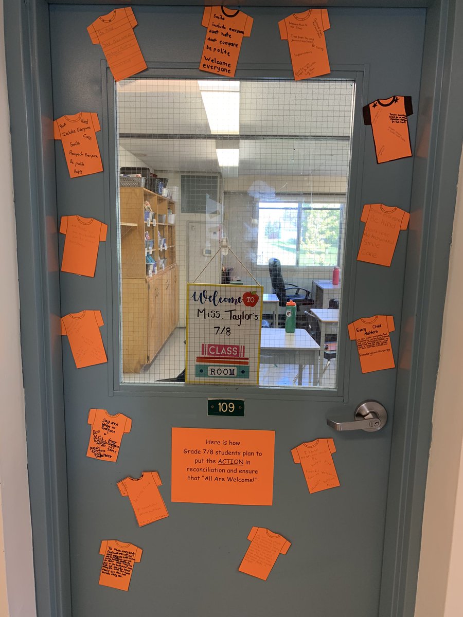 Miss_Taylor12's tweet photo. We are taking #ReconciliACTION to ensure that All Are Welcome in our school community 🧡 #OrangeShirtDay @HNM_Marysville https://t.co/UhgRaYAyKp