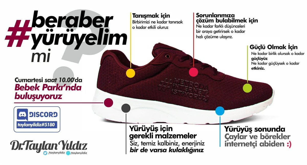 Arkadaşlar, 

Yürüyüşlerimizin ikincisini bu Cumartesi saat 10.00'da Bebek Parkı'ndan başlayarak yapacağız. 1 saat sürecek.

Yürüyüş sonunda çay ve börekler de şirketten :)

Lütfen yanınızda kulaklık getirin. Yürürken Discord üzerinden konuşacağız ki birbirimizi rahat duyalım.