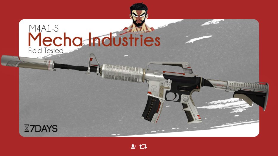 M4A1-S Mecha Industries Giveaway🥳

✅Follow <a href="/HaDeGiveaways/">eDaH</a>
✅Retweet
✅Tag 2 friends

Ending in 7 days👀

Good luck❤️

#CSGOGiveaway