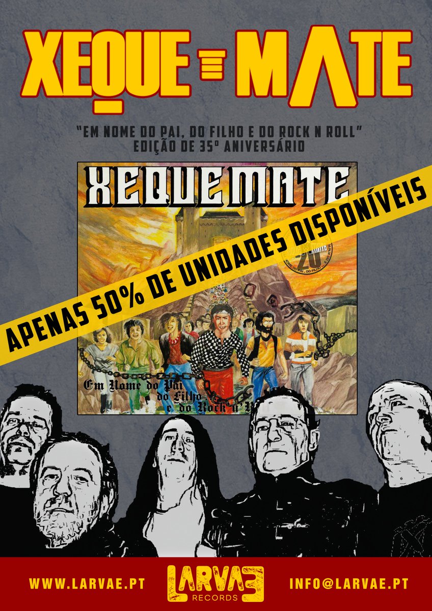 LarvaeRecords's tweet photo. Xeque-Mate
Nos dias que correm não é muito fácil vender 5 centenas de CD's.

Contudo, apenas 3 dias passaram sobre esta edição histórica e resta-nos menos de metade do stock!

Encomendas por msg privada ou info@larvae.pt https://t.co/2j2qqSdDGT
