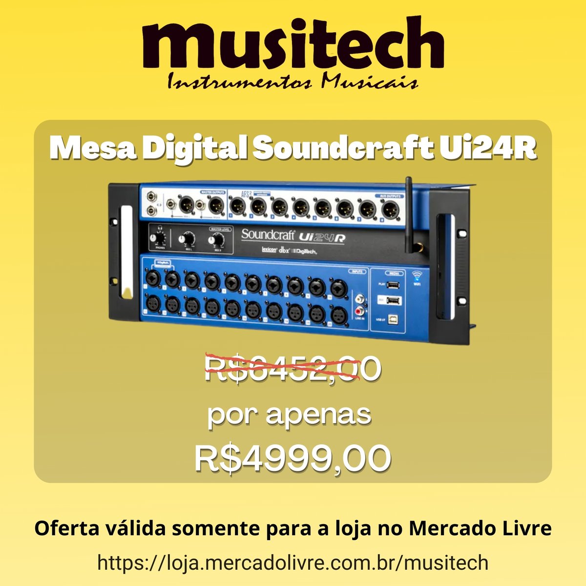 musitechonline's tweet image. Musitech está com preços incríveis na Loja Oficial do Mercado Livre!
.
Busque pela Loja Musitech Instrumentos Musicais no Mercado Livre e use a Tag DESCONTAÇO para conferir essa oferta e outras mais!
#descontaço #musitechinstrumentos #soundcraft