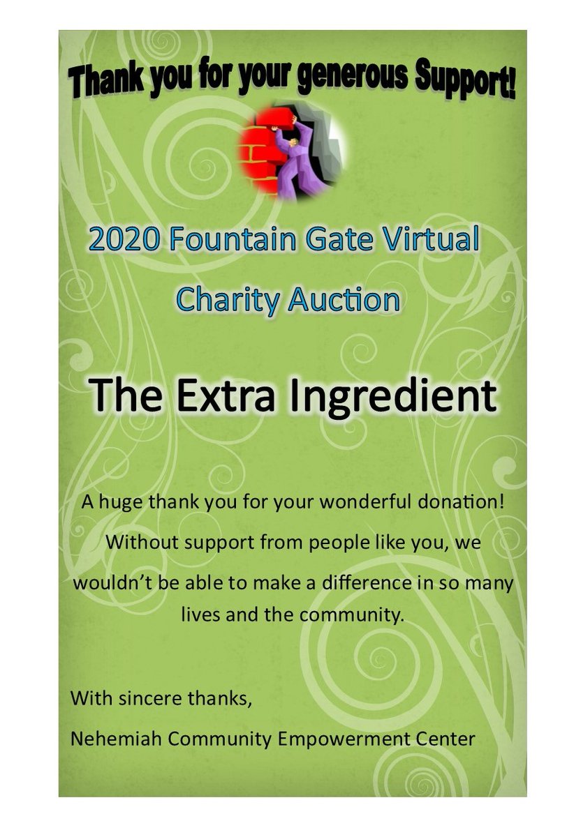 Jldepee's tweet image. The Extra Ingredient - extraingredient.com
fountaingate.givesmart.com