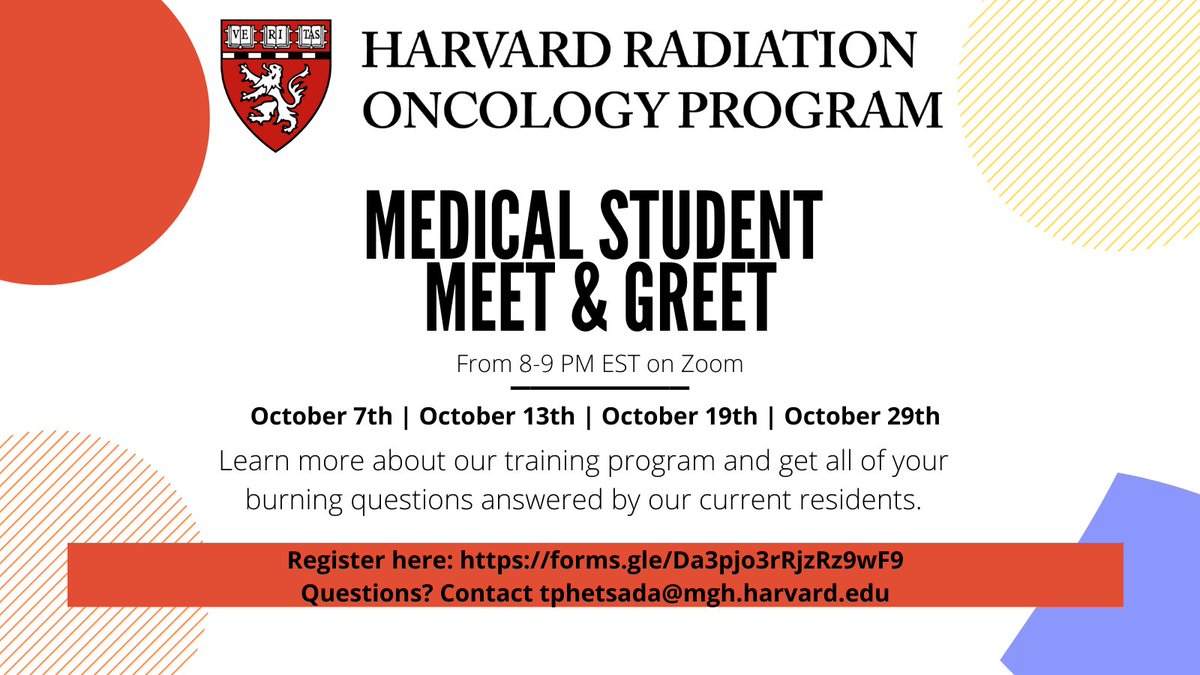 Subha Perni, MD (@subhaperni) on Twitter photo Calling medical students interested in #radonc - the Harvard program #HROP is having four events this month! We'd love to meet you. You can sign up here: forms.gle/VcAUAdhgjQpFCf… <a href="/ARRO_org/">ARRO</a> <a href="/TracyABalboni/">Tracy Balboni MD, MPH, FAAHPM</a> <a href="/DrPaulNguyen/">Paul Nguyen</a> <a href="/DrVMuralidhar/">Vinayak Muralidhar</a> <a href="/DanielKimMD/">Daniel Kim, MD MBA</a> Calling medical students interested in #radonc - the Harvard program #HROP is having four events this month! We'd love to meet you. You can sign up here: forms.gle/VcAUAdhgjQpFCf… <a href="/ARRO_org/">ARRO</a> <a href="/TracyABalboni/">Tracy Balboni MD, MPH, FAAHPM</a> <a href="/DrPaulNguyen/">Paul Nguyen</a> <a href="/DrVMuralidhar/">Vinayak Muralidhar</a> <a href="/DanielKimMD/">Daniel Kim, MD MBA</a>