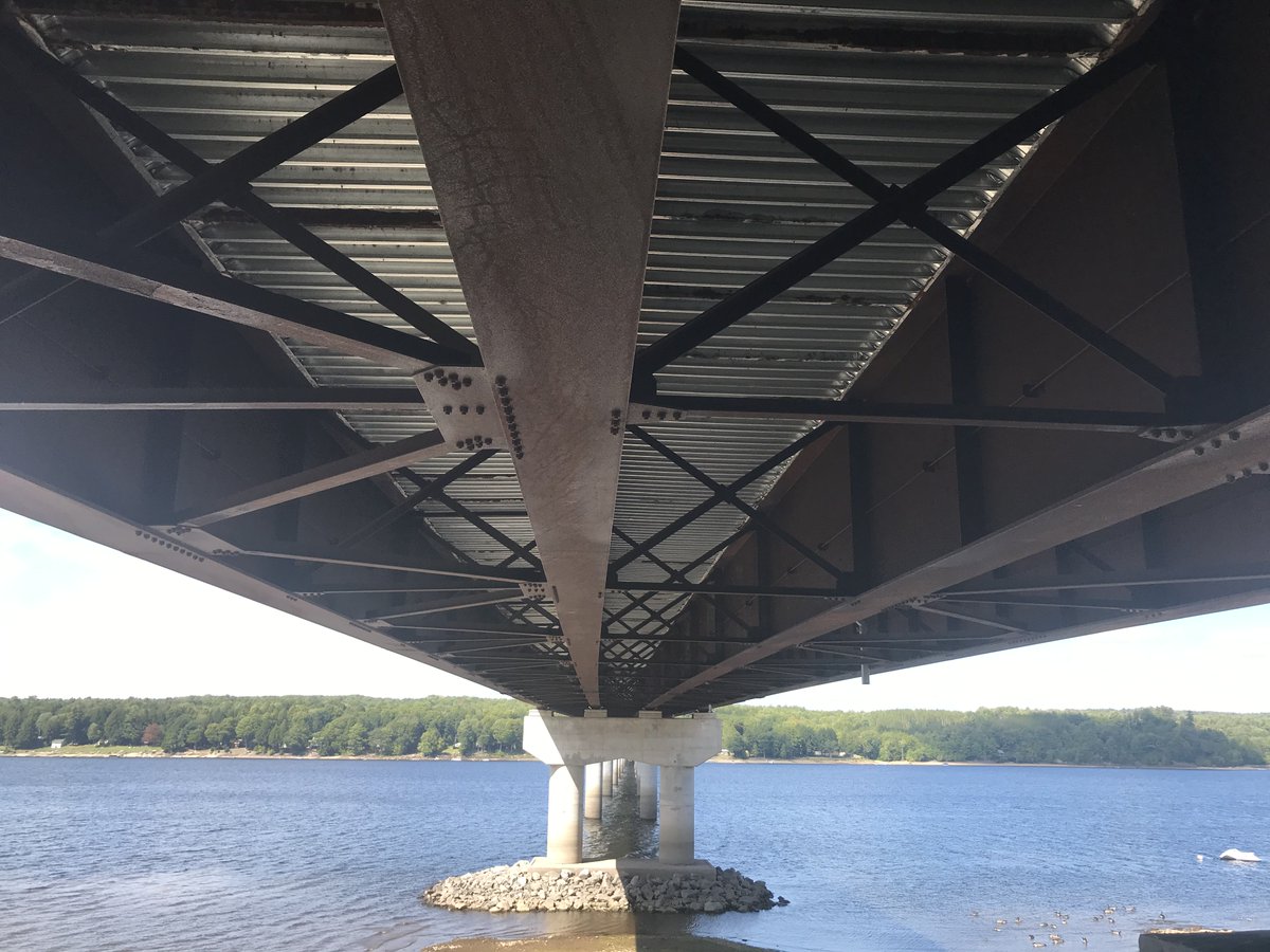 Unique perspective from underneath the Batchellerville Bridge on the Great Sacandaga Lake in #SaratogaCounty.