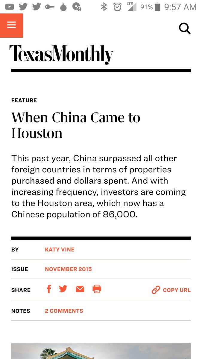 4. In 2015, the year before 2016 election, China became the 2nd LARGEST international buyer of Texas real estate.
