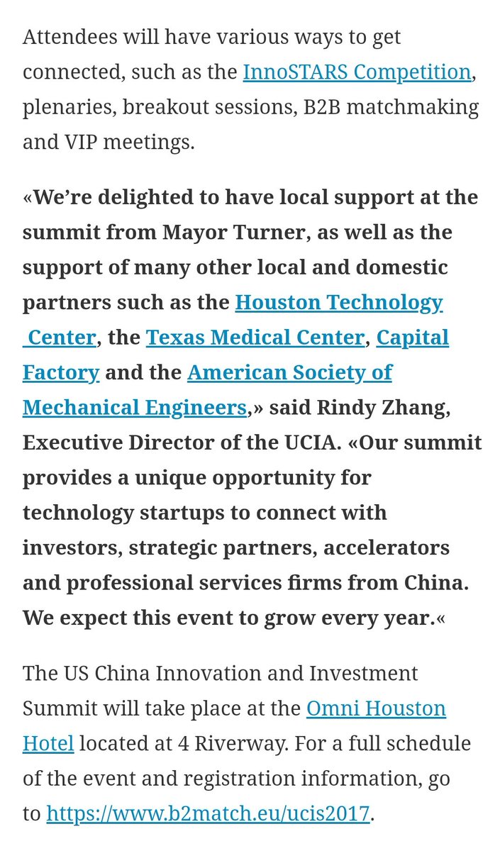 9. Serving on the Board of US China Alliance is David Firestein, Pres and CEO of The George H.W. Bush Foundation for US China Relations. Texas Gov. Greg Abbott, Mayors of Houston and Austin are all supporters of the US China Innovation Alliance.