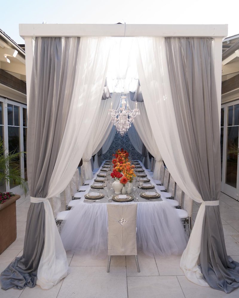 Intimate wedding reception 🤍💜🧡 #ExquisiteEvents