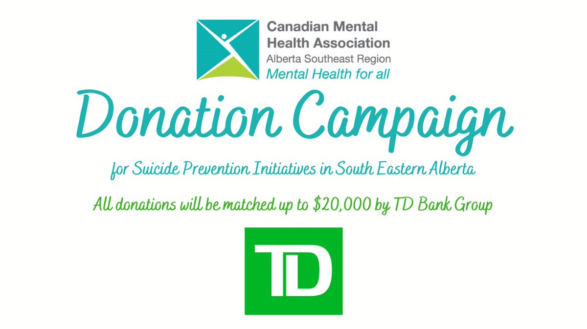 Double Your Contribution! Your donation through the link below will be doubled up to $20,000 by the TD Bank Group! All funds raised will go towards our Suicide Prevention Program as well as related mental health initiatives. #medhat #mentalhealthmatters
trellis.org/donation-campa…