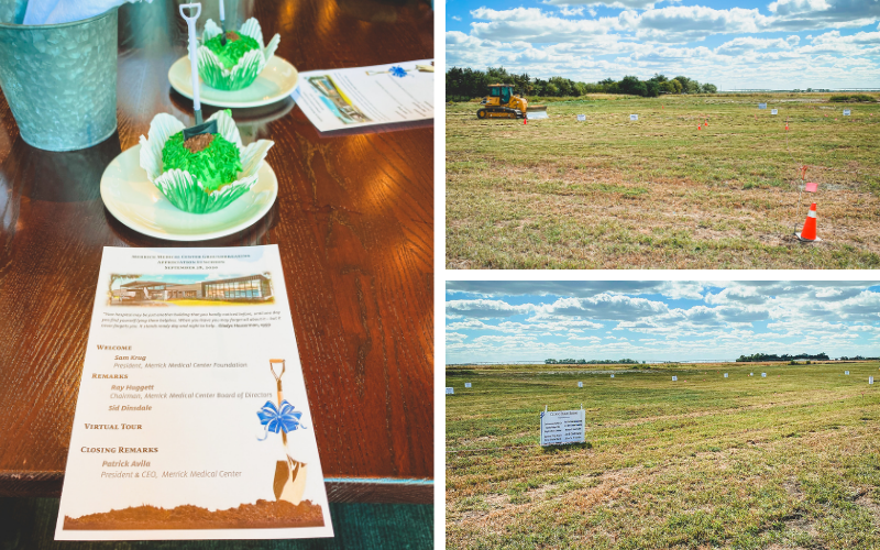 CSM_Group's tweet photo. We were in Central City, Nebraska this week celebrating the #groundbreaking of Bryan Health's Merrick Medical Center on the Dinsdale Health Campus! 

The building footprint was outlined with rope and signage so that guests could envision what the final facility will look like! https://t.co/MIChoeeSyE