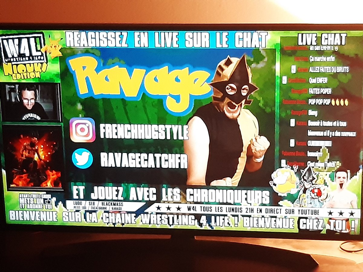 's tweet image. Soirée #W4L histoire de rattraper le retard. 
Petit jeu. Où est @RavageCatchFr ?
Ah ! Il est là !
@W4Lofficiel
