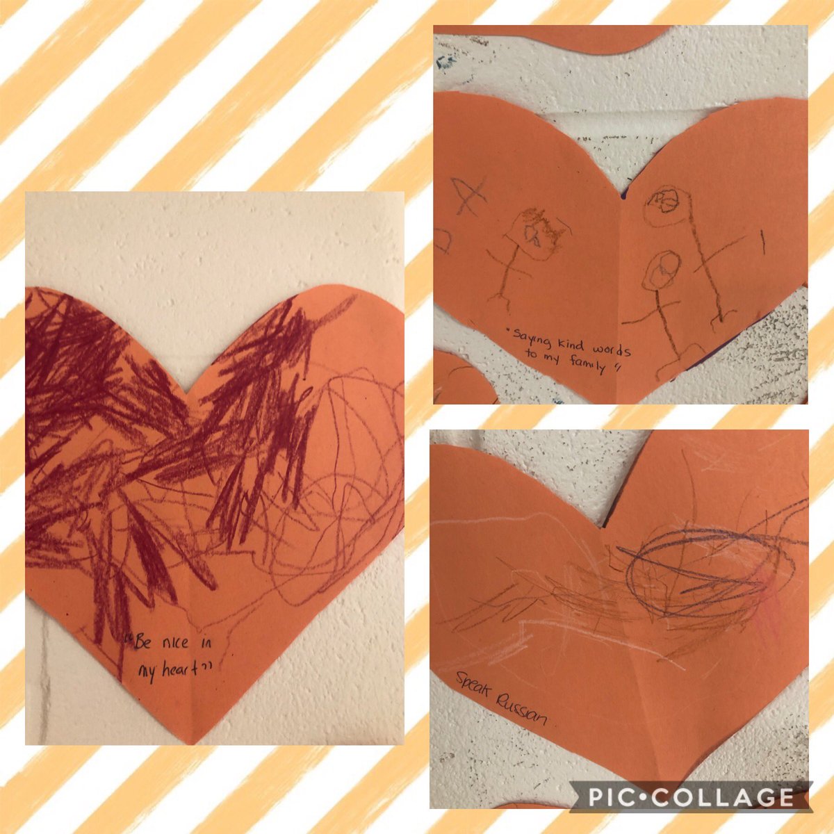 KCookFDK's tweet photo. Today we read ‘When We Were Alone’ and talked about residential schools and what we can do to make school a welcoming place for everyone. The kindergarten students had some great ideas that they drew onto orange hearts! @SCDSBey @FldcrestFalcons @SCDSB_Schools https://t.co/R2oav7Zn7j