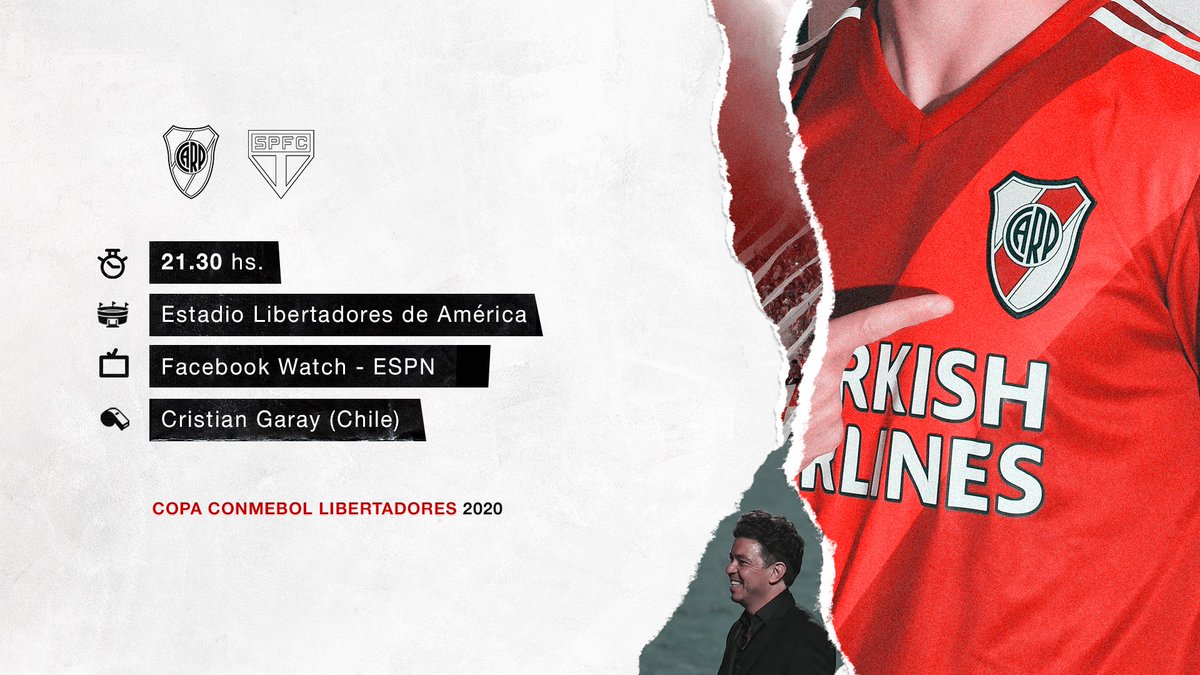 RiverPlate's tweet photo. ¡Noche de Libertadores! ⏳⚽

💬 ¿Desde dónde vas a alentar hoy al Millonario?

#VamosRiver ⚪🔴⚪ https://t.co/G2MU87HNf4