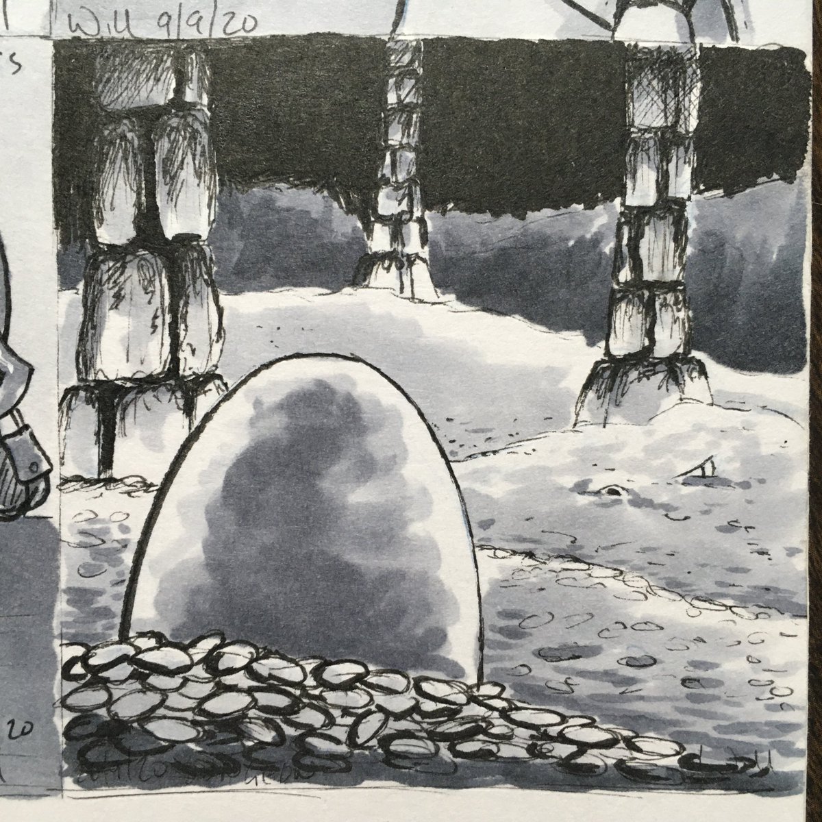 RKTpooldesign's tweet photo. So just before it all kicks off ink-wise tomorrow hereโs this weeks #inktober52 prompt: #dungeon
This is the 39th which means 3/4โs of the way thru....
#eggcomic https://t.co/xEvTt4JuCL