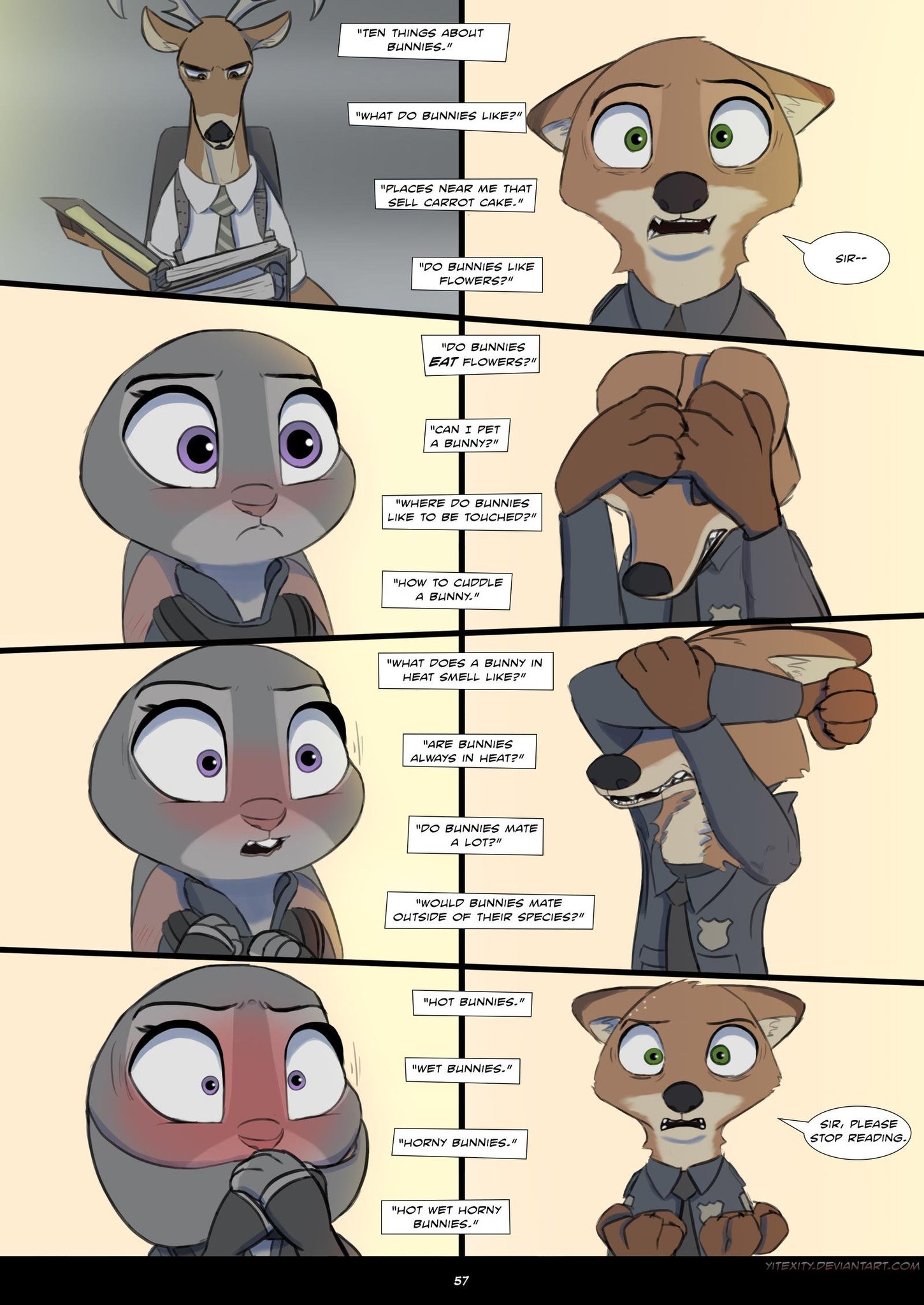 Texi on X: In 2017, Page 57 of Savage Company blew up on deviantart to the  point where my comic is regularly referred to as the Zootopia Internet  History comic rather than