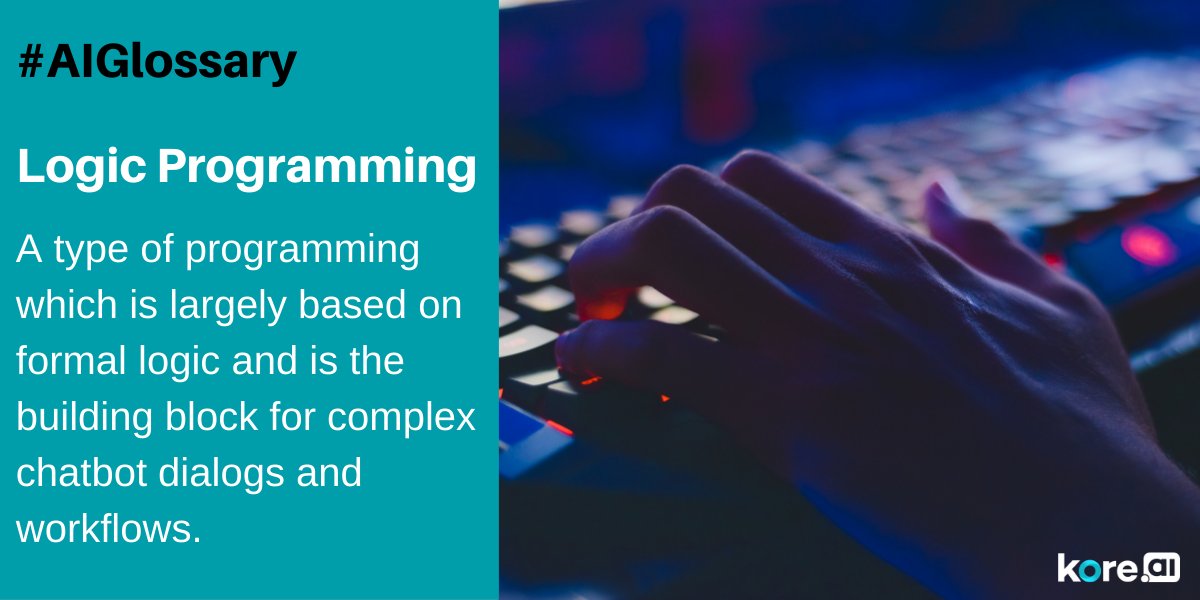 [𝐀𝐈 𝐆𝐥𝐨𝐬𝐬𝐚𝐫𝐲] Level up your Virtual Assistant vocabulary: Learn about Logic Programming - bit.ly/36qkjRf

#LogicProgramming #BotDevelopment #Chatbots #VirtualAssistant #EmergingTech #Innovation