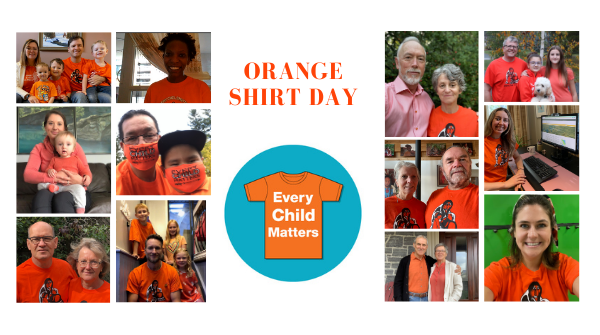 Our employees (and their families 😊) are participating in #OrangeShirtDay to honour and remember all those who attended residential schools and to join our First Nation partners in the spirit of reconciliation and hope. #EveryChildMatters