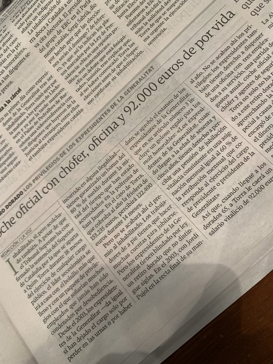 ManelTrmk's tweet photo. ⁦@QuimTorraiPla⁩ sinceramente: crees merecer estos privilegios ?? Tu y otros ... ⁦@PODEMOS⁩ ⁦@PSOE⁩ ⁦@populares⁩ ⁦@CiudadanosCs⁩ https://t.co/lSCUGGt73A
