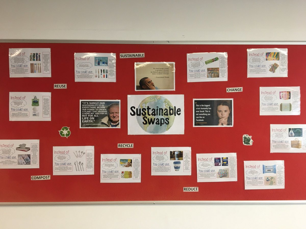 StBartsGeog's tweet photo. Sustainable Swaps Display in the Geography corridor 🌏
#sustainableswaps https://t.co/IzSM8EpVxv