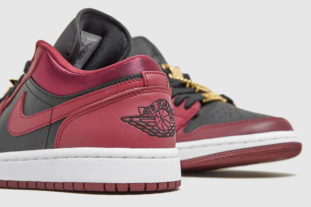 burgundy jordan 1 with charms