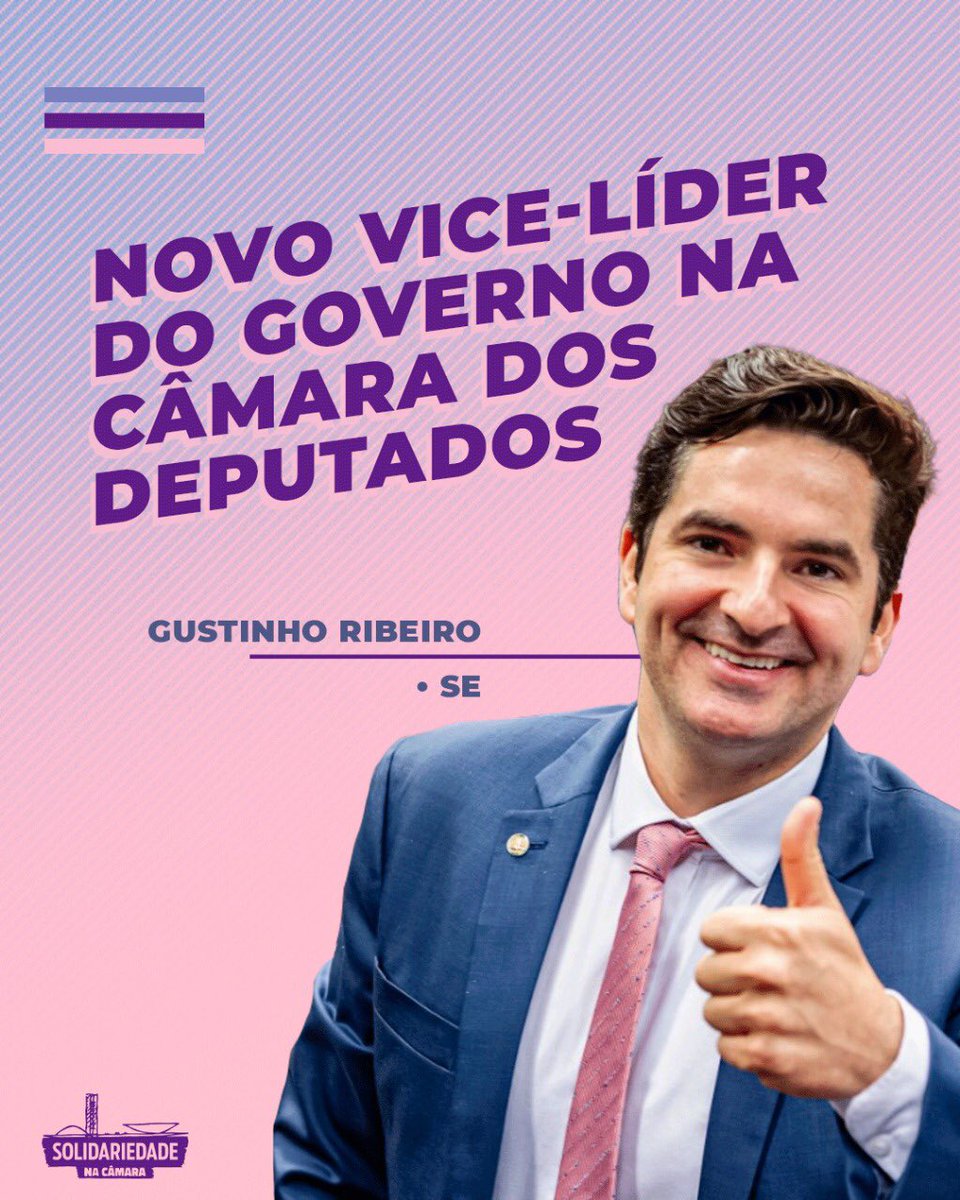 solidariedadeBR's tweet image. Nosso deputado @GustinhoRibeiro assume a partir de hoje uma das vuce-lideranças do Governo na @camaradeputados.
Gustinho foi indicado pelo líder do governo Bolsonaro, deputado Ricardo Barros.

#ViceLíder #Sergipe #SolidariedadeNaCâmara #Solidariedade