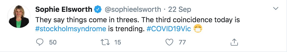 Then there's  @sophieelsworth, whose timeline reads like a longtime grudge-bearer's payback shopping list. To her credit, she has never pretended not to be extremely biased.