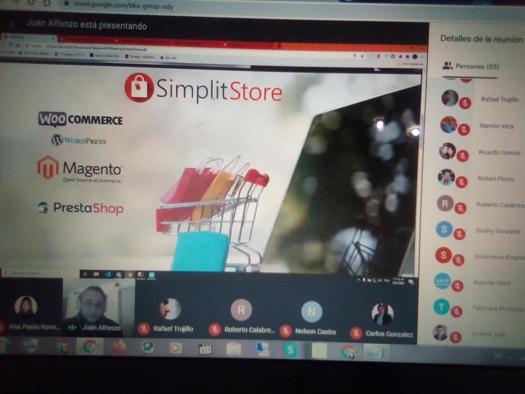 hernandezgina's tweet photo. En curso Conferencia SimplitStore Ecommerce con el equipo de @TotalAplicacion para la #ComunidadSaint 
#SimposioSaint
@saintnet 
@SaintLatam https://t.co/3sqeE87H70